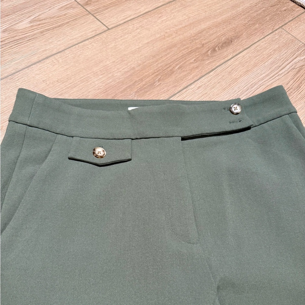 Veronica Beard Sage Green Cropped Pants - Picture 6 of 8